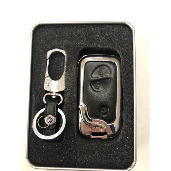 Key Protective Hard Case & Keychain Leather Nissan Lexus New - Picture 1 of 5